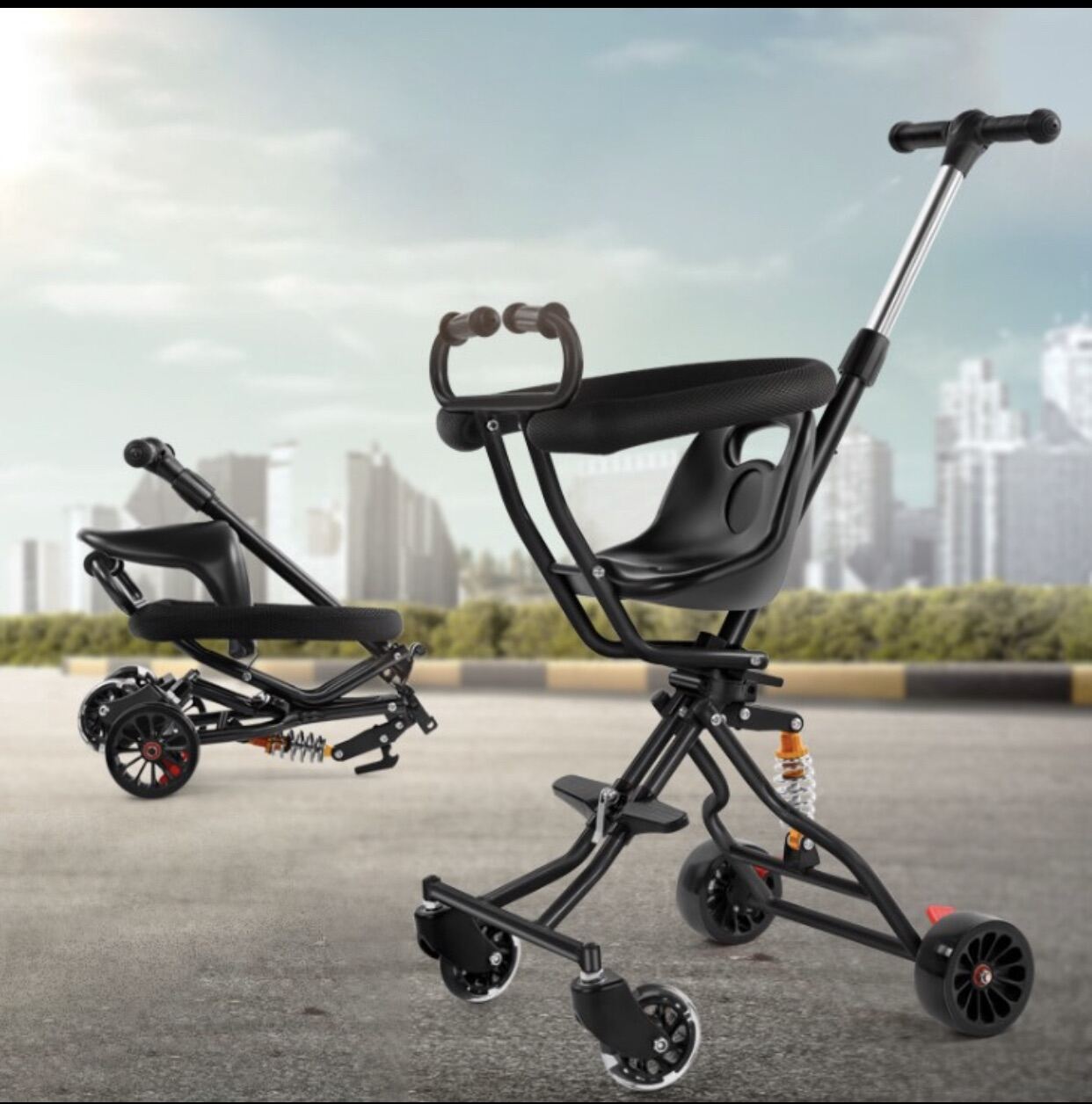 lightweight easy fold pram