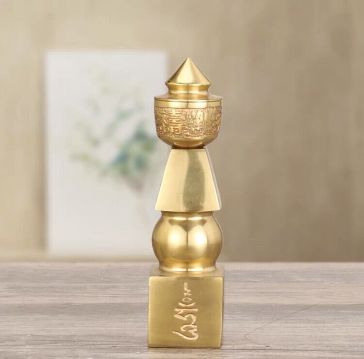 KAWAN 铜 五轮塔 化煞塔 Five Element Pagoda Brass Fengshui Bronze Gorinto Gorintou  feng shui decoration【Malaysia seller Ready stock】四海一家