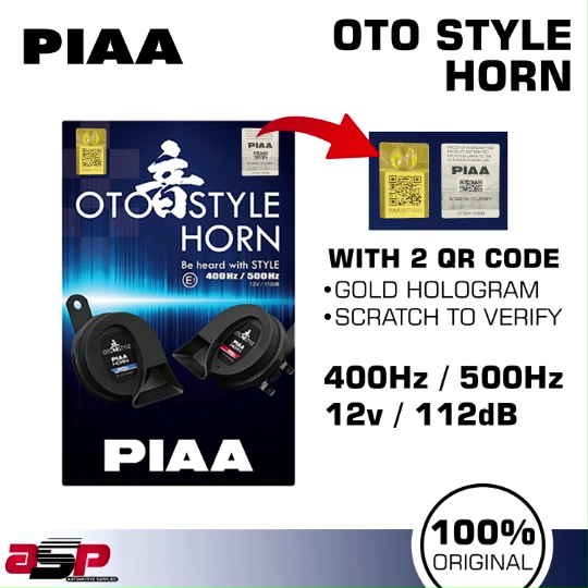 100% ORIGINAL PIAA OTO Style Horn 400Hz/500Hz (with Hologram sticker and QR Code) 1 BOX / 10 SETS