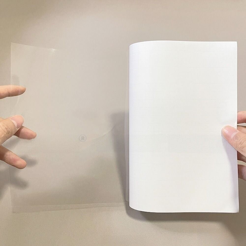 5Pcs Self Adhesive Holographic Sticker Paper Waterproof Clear Laminating Sheets Transparent A4 Cold Lamination Film DIY Package