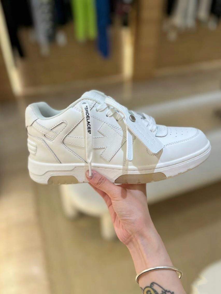 Off-White Thick-Heeled Casual Sports Shoes Unisex Fashionable Leisure Sneakers Luxury Women's Flat Footwear round Toe Mesh Inner · v10