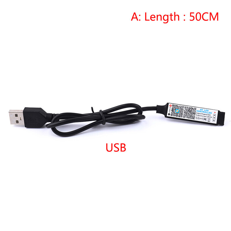 Mini RGB Bluetooth-compatible Controller Music LED Light Strip Controller for RGB Tape Lights Smart APP Control DC 5V〔YY32〕