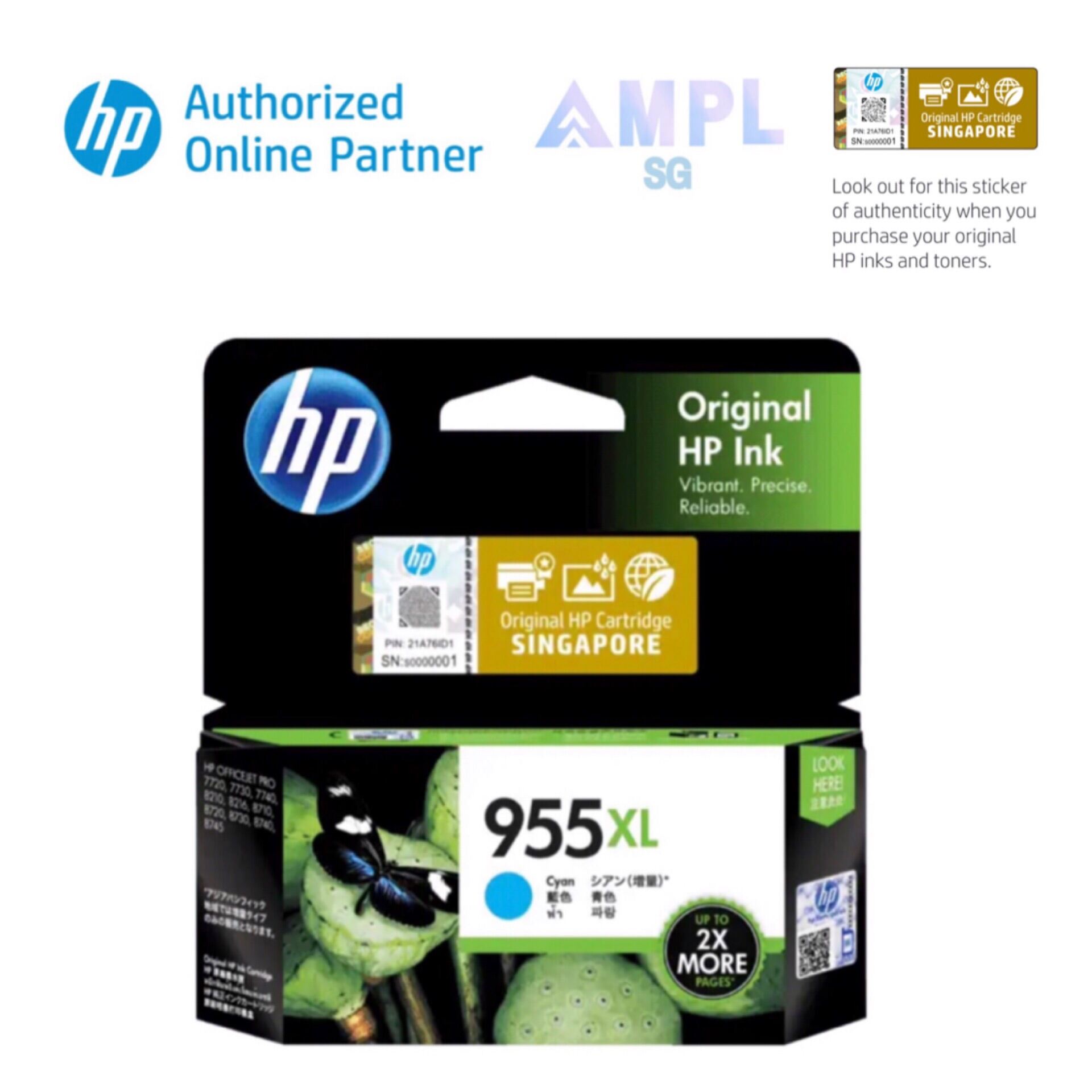 Genuine Hp 955xl High Yield Original Ink Cartridge Black Cyan Magenta Yellow Hardware 4443