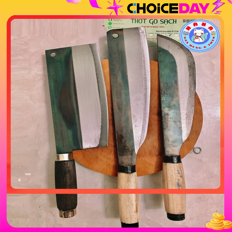Bộ Dao Nhà Bếp Cán Gỗ Cao Cấp - Dao Làng Rèn Đa Sỹ Siêu Bén