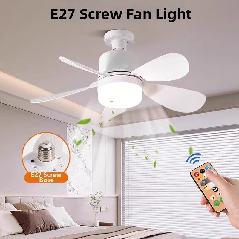 KENAIHONG | Living Room Bladeless Ceiling Fan Light with LED Strip
