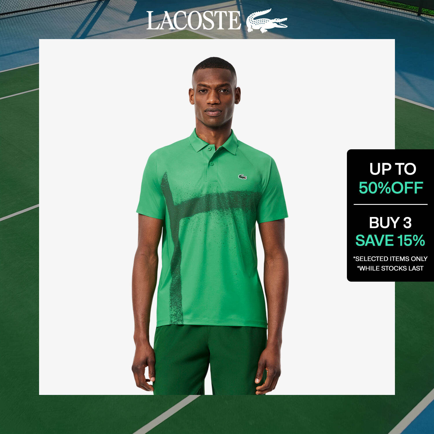 Lacoste Men's Tennis X Novak Djokovic On Court Polo Shirt