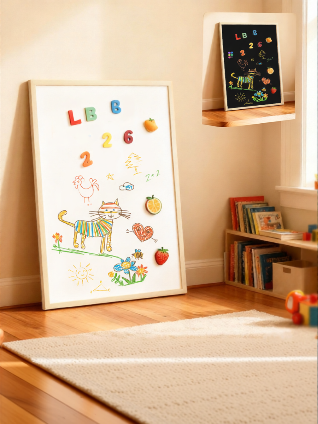 CIBOSHI | Magnetic Double-Sided Drawing Board Blackboard Whiteboard