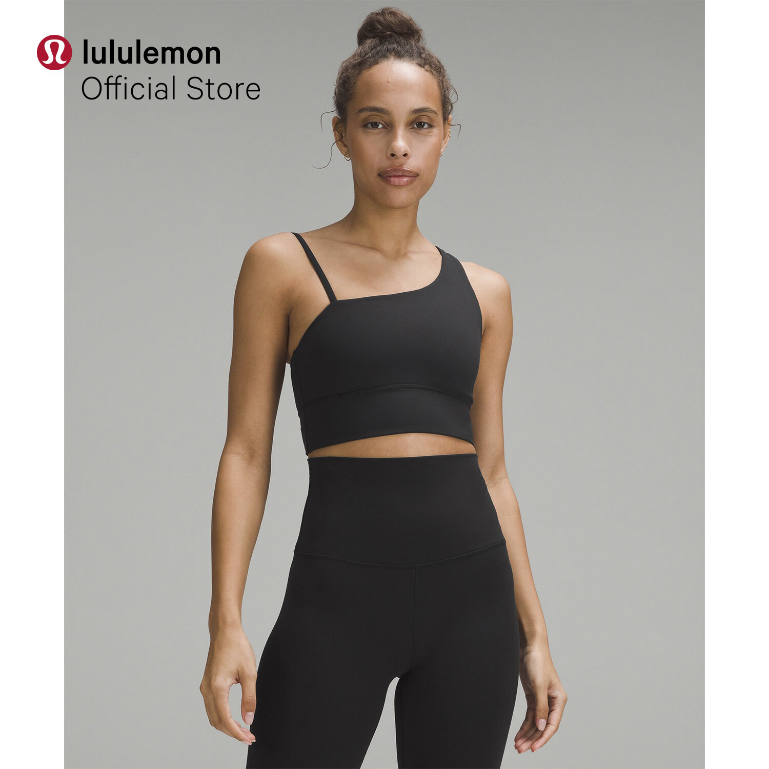 lululemon athletica Align Asymmetrical Sports Bra - Women's - Lycra/nylon  in Black