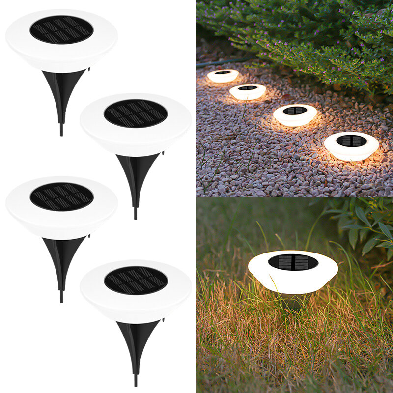 1/4Pack Solar Ground Lights14LED Waterproof Outdoor Landscape Light LED Lawn Lamp for Garden Pathway Yard Deck Camping Decor