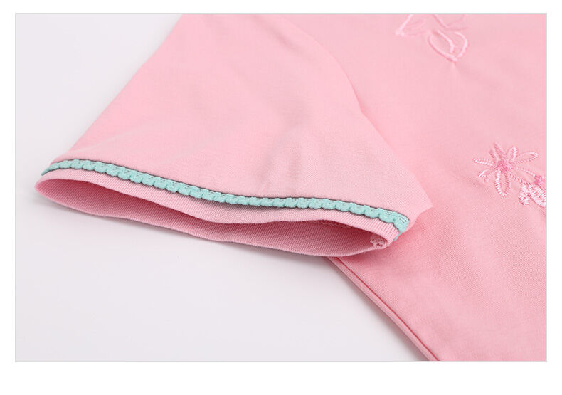 Versino, haftowana koszulka polo z krótkim rękawem w stylu chińskim, damska lato New Arrival, uniwersalna, codzienna bawełniana, smukła krój