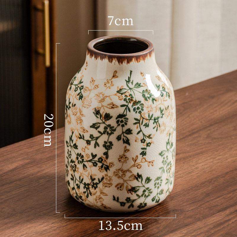Retro Blue-and-White Porcelain Vase Decorative