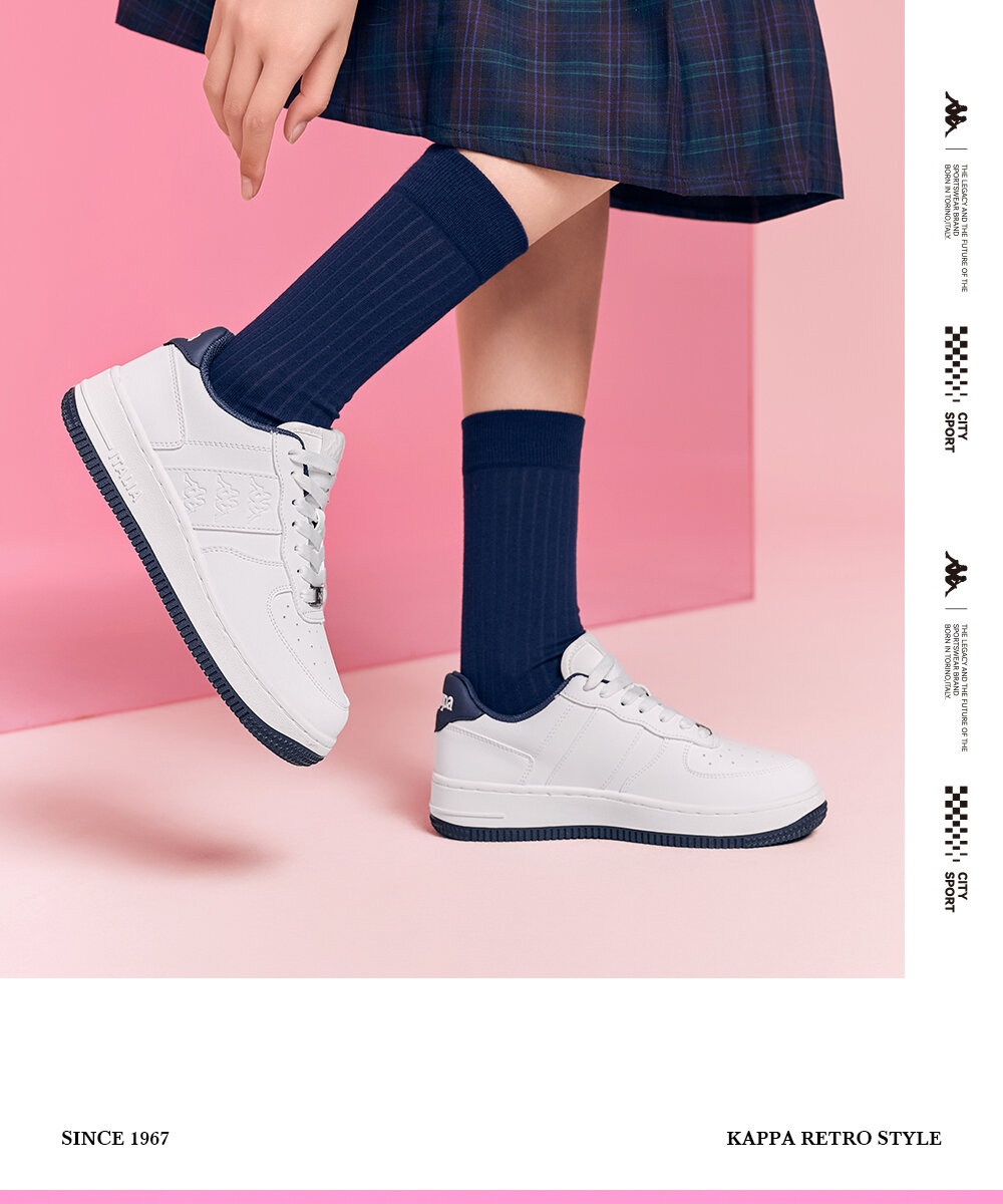 Scarpe casual da donna Kappa 2025 Estate New Style Retro Sneakers sportive con fondo spesso alzato versatili e piatte con punta tonda
