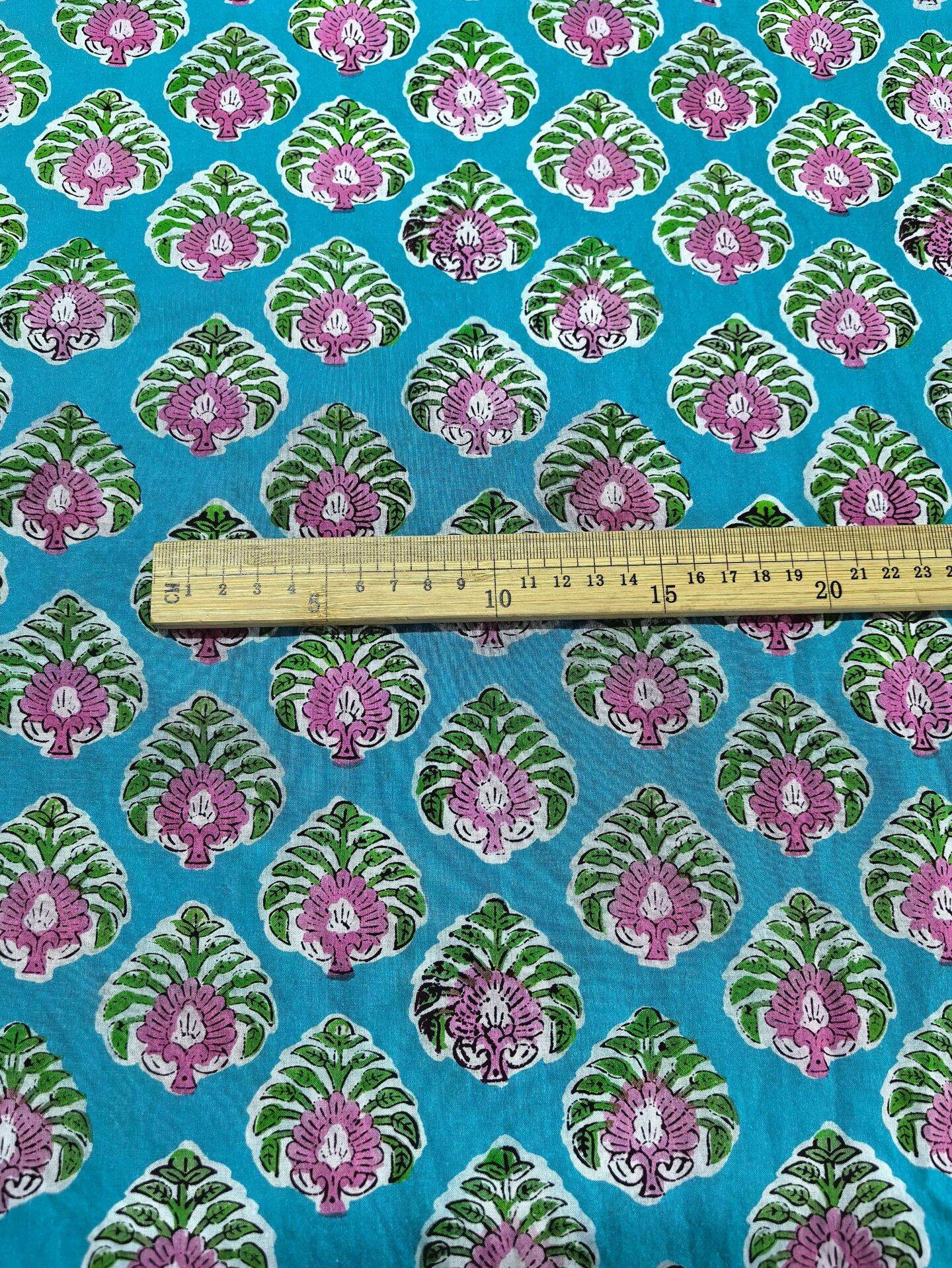 Handmade Indian Cotton Block Printing Fabric Domestic Long Staple Cotton Tabletop Printing New Alternative to Xinjiang Cotton