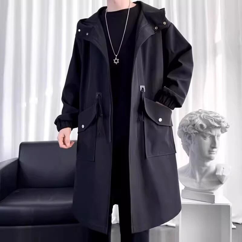 Long Coat - Loose Oversized Trench, Mid Length Fashion, Korean