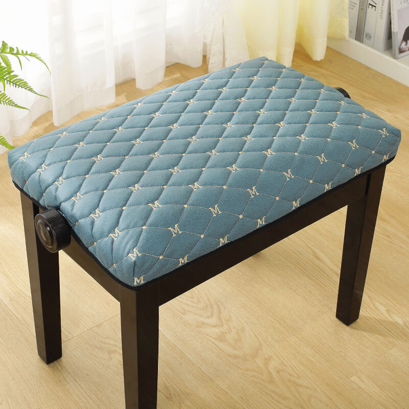 Thickened Fabric Chair Cover Rectangular Makeup Bench Cushion Cover Piano Bench Cover Pad Simple Modern Style Home Decor