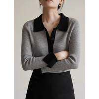 HUOLISI | Elegant Polo Collar Knit Sweater