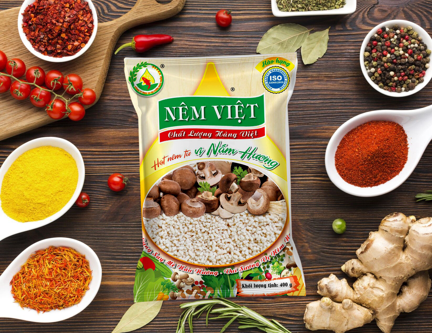 Hạt Nêm Việt Tôm và Gạch Tôm gói lớn 800gr