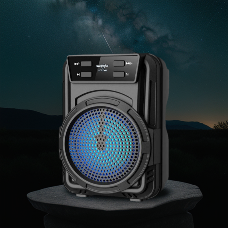 Bluetooth Rechargeable Speaker With FM Radio, TF Memory Card Reader and USB Pen Drive GTS-1346. 