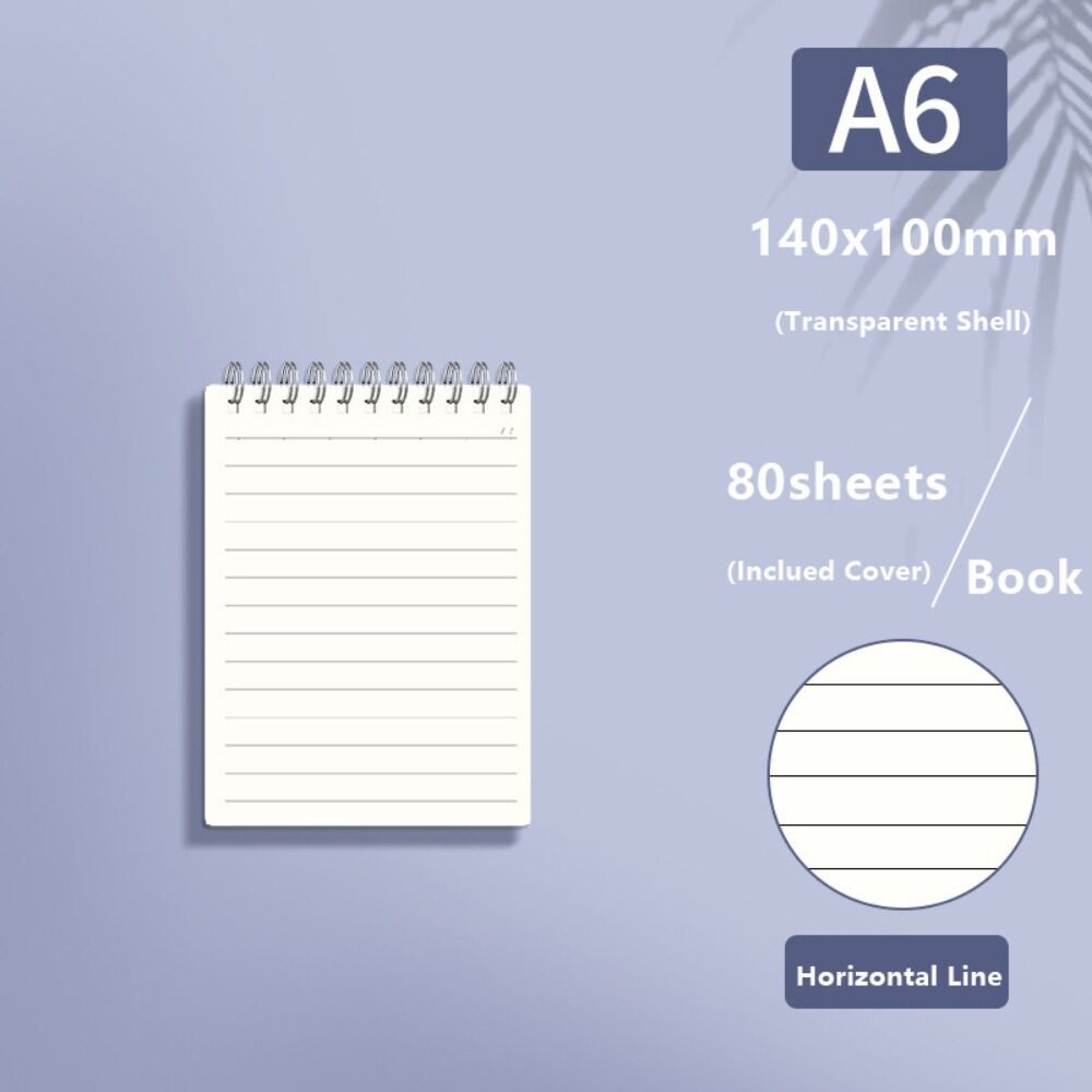 A4/A5/A6/B5 Coil Notebook Grids/Blank/Horizontal Line Flip Over Design Sketchbook Spiral Notepad School Office Supplies