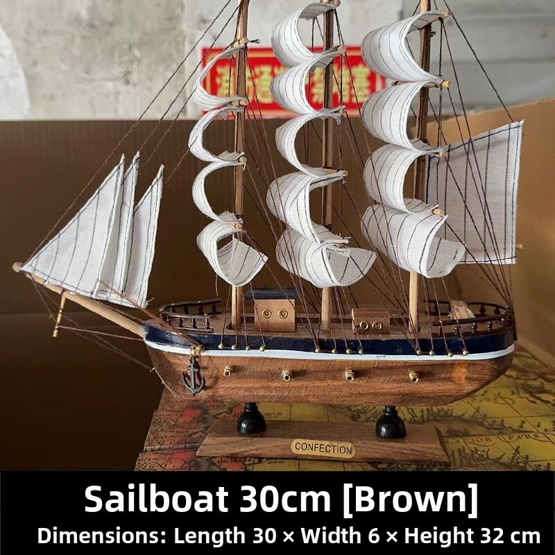 High-end Fengshui Large Sailing Ship Figurine