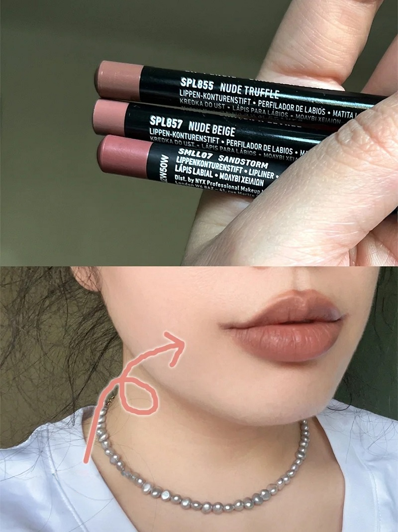 NYX Matte Lip Liner Long-lasting Nude Lip Pencil 810 Natural 828 857 Easy to Color Enhancing Waterproof Normal Specification. 
