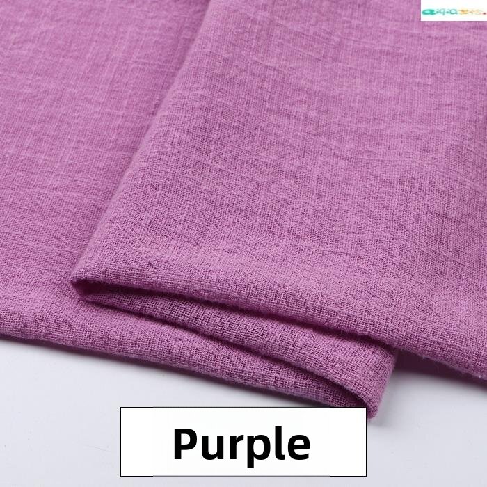 ZHENTAIYUAN | Solid Color Retro Hemp Fabric