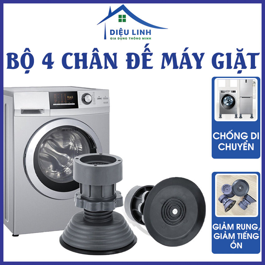 Chân đế máy giặt tăng giảm Bộ 4 chân đế chống rung chân đỡ đa năng cho máy giặt, tủ lạnh, tăng giảm chiều cao, đế cao su Dieulinhshop