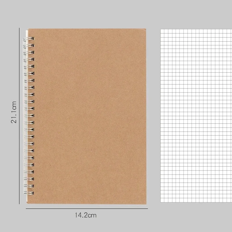 A4/A5/A6 Coil Notebook Lined Dots Blank Grid Paper Journal Book For School Office Supplies Stationery