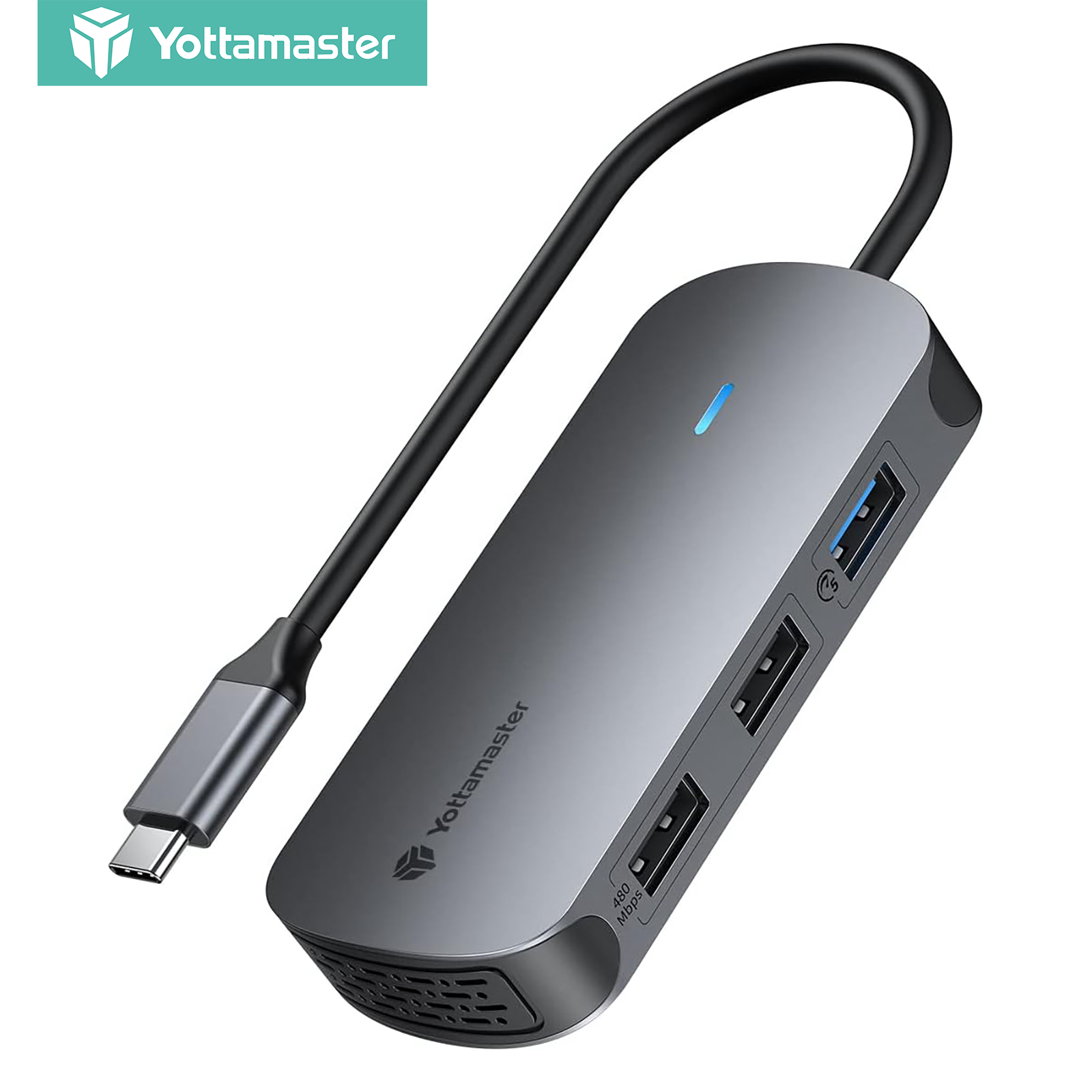 Yottamaster 10 dalam 1 USB C Hub 4K 60Hz jenis C ke HDMI VGA USB 3.0 Adapter jenis C Hub dok RJ45 SD TF Card Reader PD 100W pengecas untuk Macbook Pro Air Notebook USB C Splitter