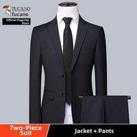 TUCANO | Korean Style Slim Fit Mens Suit Set For Groom Wedding