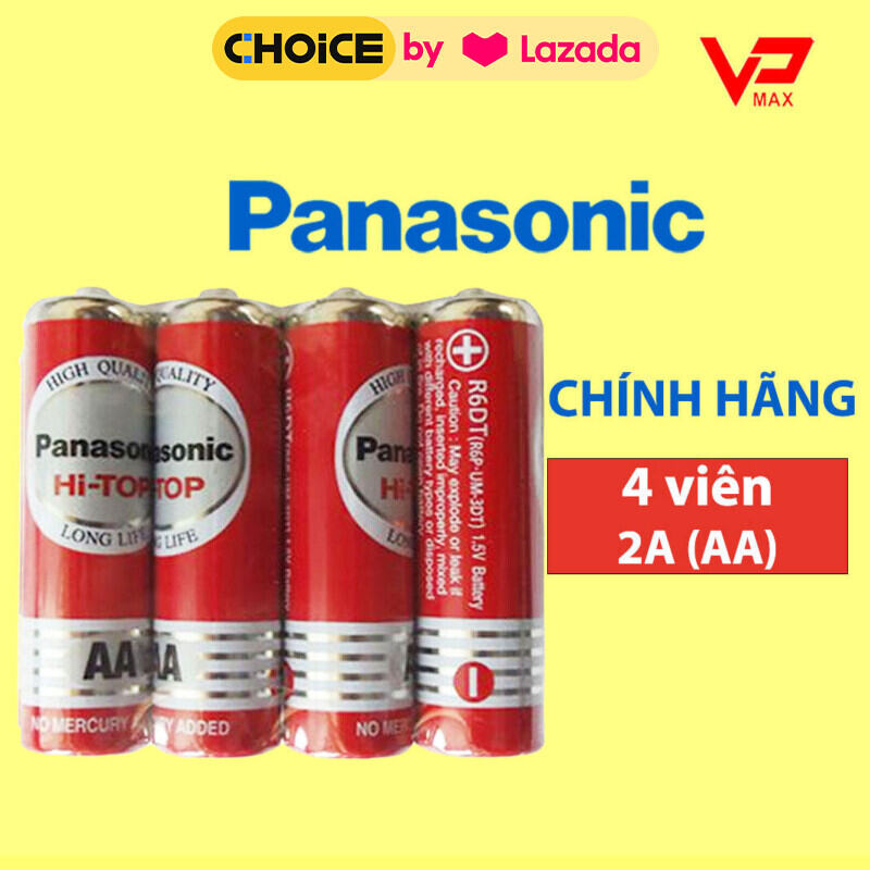 Combo 4 viên pin Panasonic 2A (AA) pin tiểu dùng cho đồ chơi, điều khiển v..v..