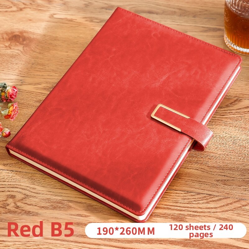 Leather Customizable Notebook for Business Meetings Study