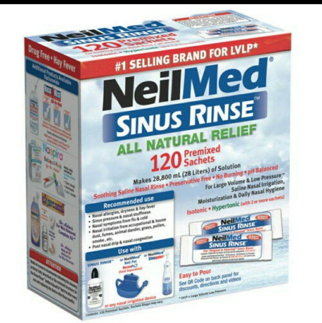 NeilMed ~ 120pcs Natural Saline Premixed Sachets | Lazada Singapore