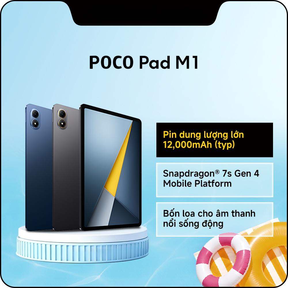 Máy tính bảng POCO Pad M1 | 8GB+256GB, màn hình 12.1'' 120Hz 2.5K, pin khủng 12000mAh, Snapdragon® 7s Gen 4, hỗ trợ sạc ngược 27W