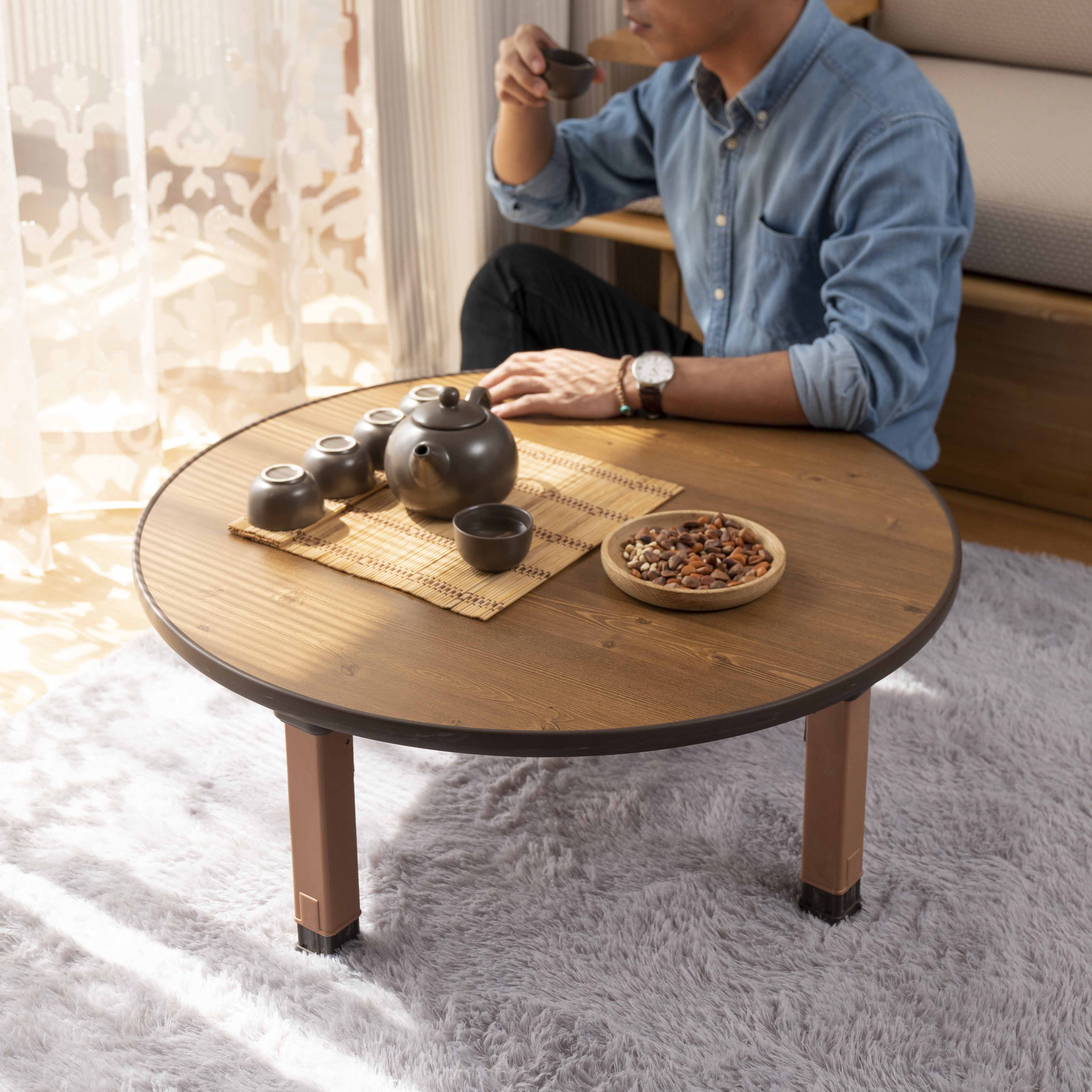 low round floor table