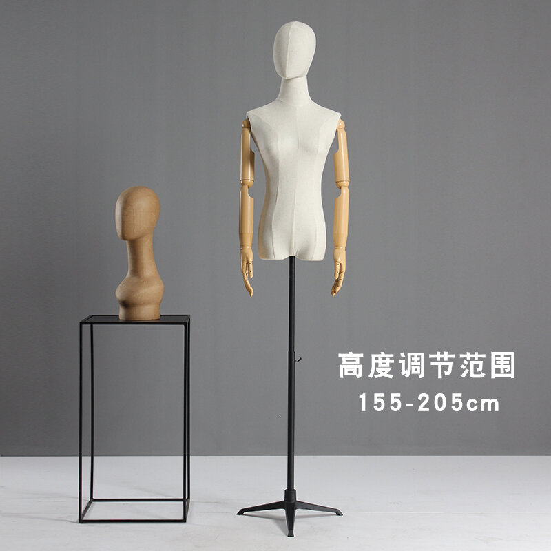 Mannequin Women's HalfLength Cloth Wrapper Clothing Store Window Display Props Human Body Dummy