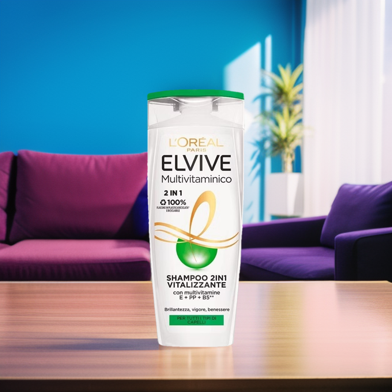 L'OREAL PARIS ELVIVE MULTIVITAMIN 2IN1 SHAMPOO + CONDITIONER 400 ML. 