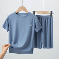 Family Matching Ice Silk Thin Loose Pajamas
