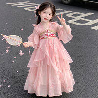 SHANGLEXIONG | Summer Thin Childrens Hanfu Dress Ancient Chinese Style