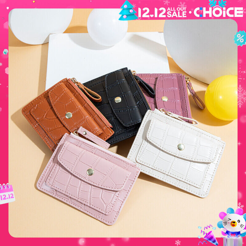 New Fashion South Korean Zero Wallet Women's Short Stone Pattern Coin Bag Zipper Buckle Multi Card Card Bag Zero Wallet