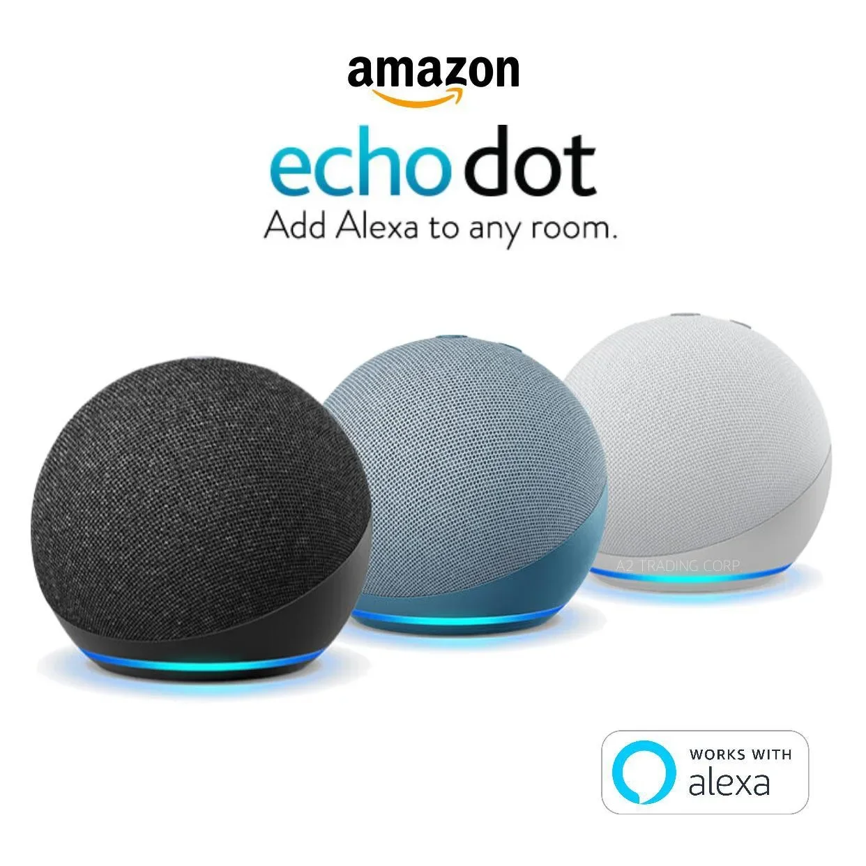 All-new Echo Dot 4/ Dot 4 With Clock (4th Gen, 2020 latest release) | Smart speaker with Alexa | Charcoal/Glacier White/Twilight Blue