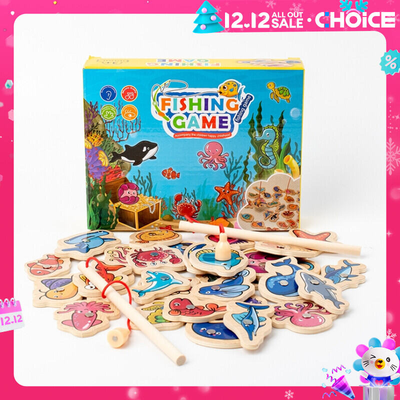 Magnetic fishing toys Baby Early Early Teaching Intellectual Development Male Girls and Children Wooden Toys