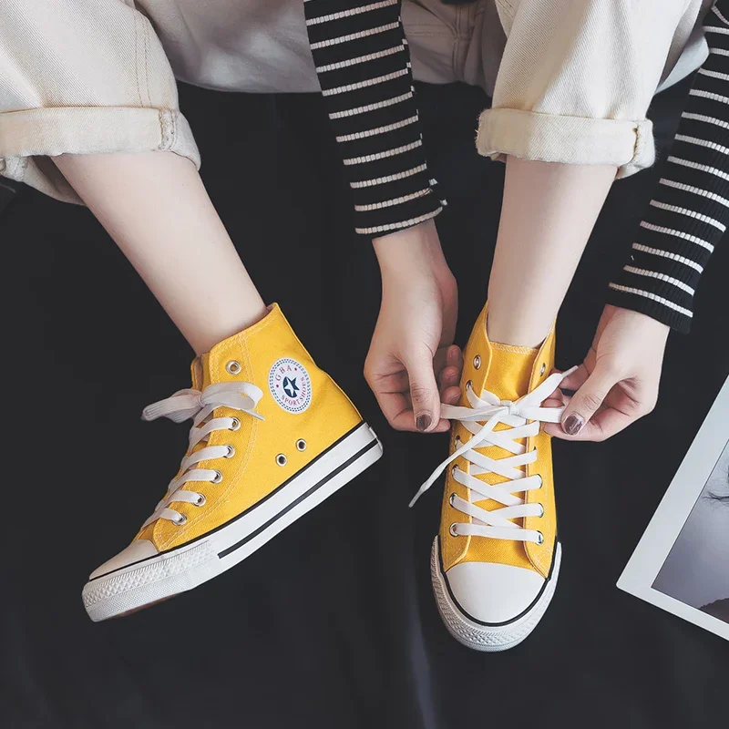 Shenma Korean Style 1970S High-Top Canvas Shoes Trendy All-Matching Cloth Shoes Ulzzang Shoes Women's 2021 Trendy Shoes Spring
