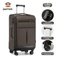 Paul Frank Oxford Cloth Luggage Canvas Carryon Suitcase with Rolling Wheels for Men And Women Travel Bag 20 Inches Hard Shell