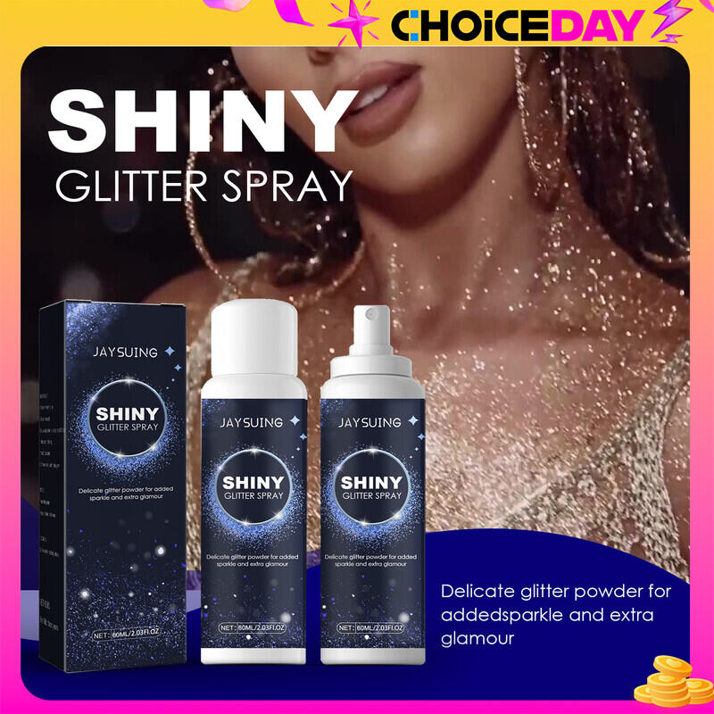 Jaysuing 60ml Shiny Glitter Spray for Body and Hair