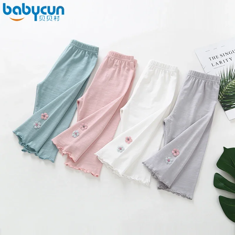 Girls' Shorts 2021 New Summer Fashion Leggings for Little Girls Children Thin Baby Cotton Cropped Pants