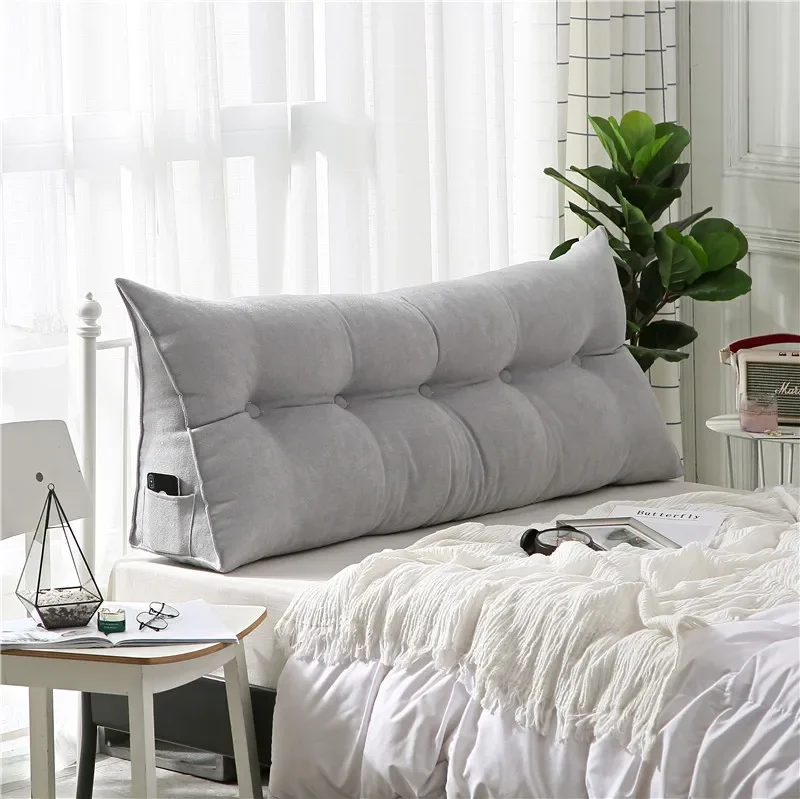 Nordic Simple Bedside Triangle Large Cushion Sofa Pillow Large Back Cushion Tatami Bed Soft Cushion Bed Pillow