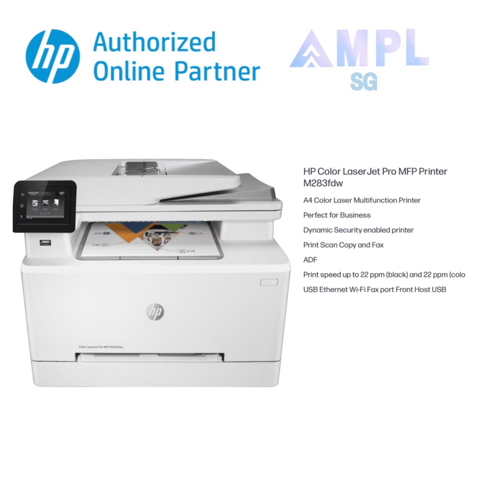 HP M283fdw Color LaserJet Pro MFP Wireless Color Laser Printer | Print ...