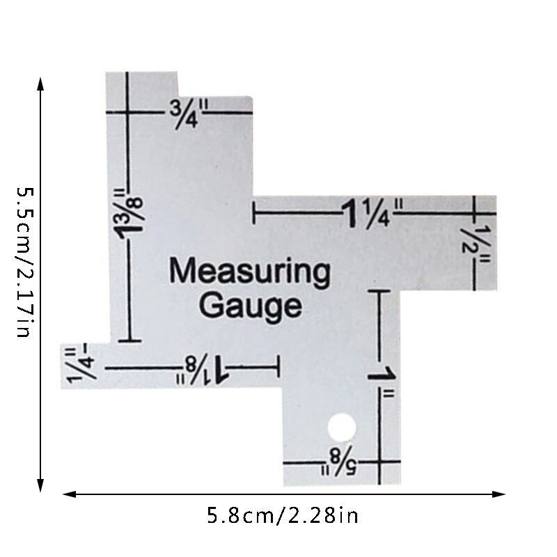 Metal Precision Seam Measuring Gauge Tailor Quilting Ruler Template DIY Patchwork Sewing Craft Accessories