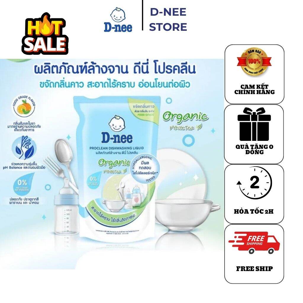 Nước rửa bình, xúc bình sữa Dnee Thái Lan 500ml mẫu mới